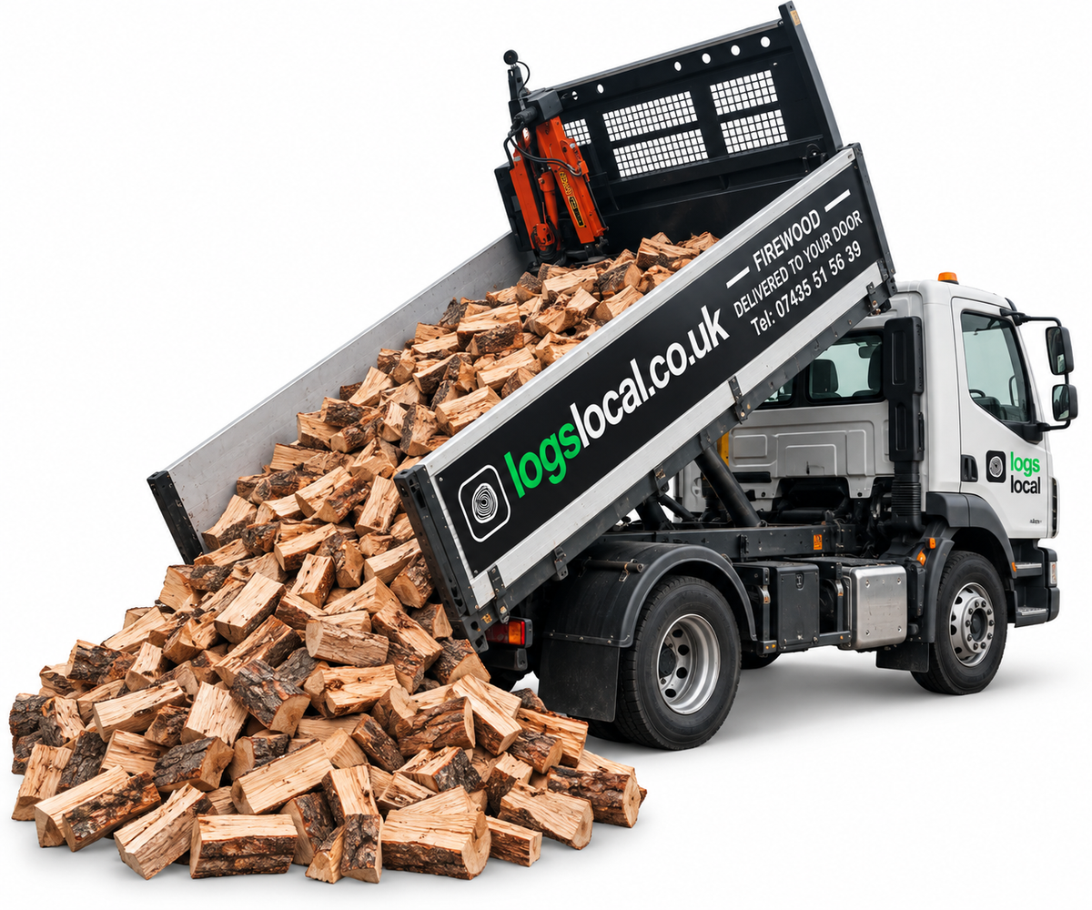 Tipper Load of Kiln-Dried Hardwood Logs