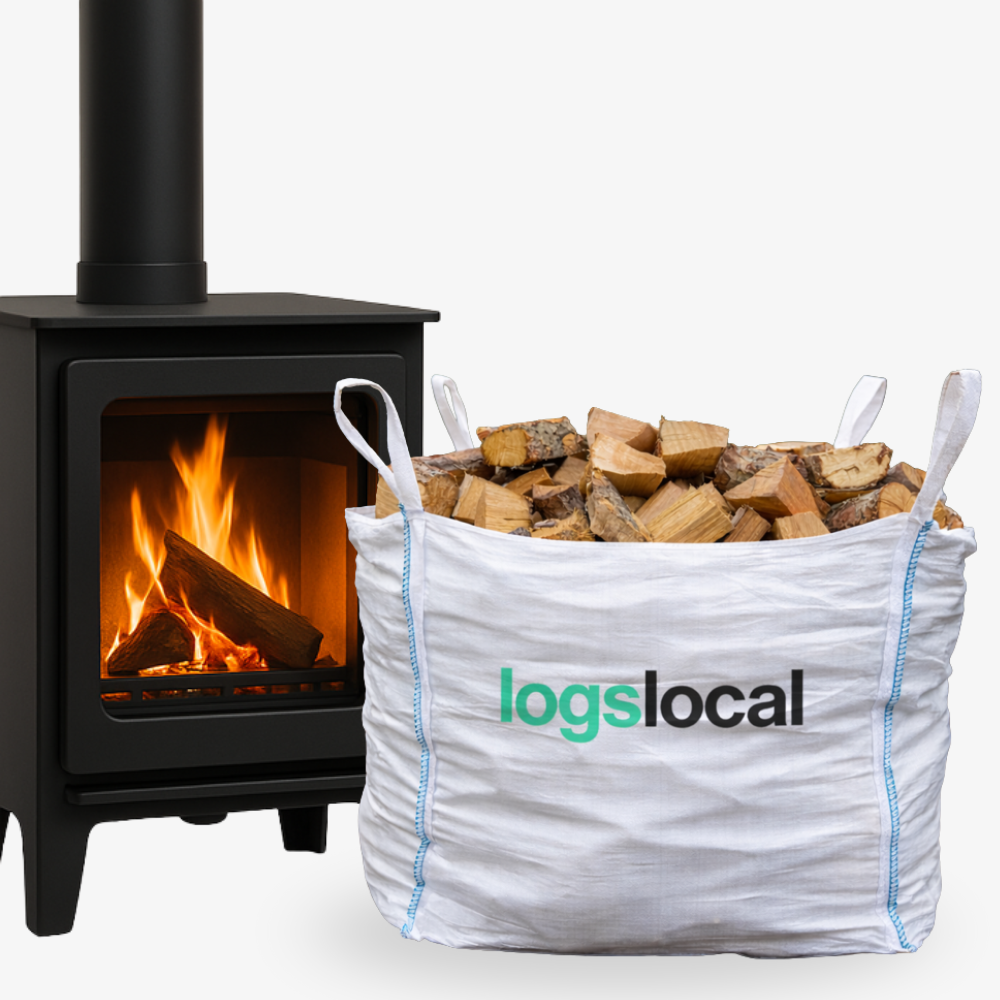 Logs Local Large Tonne Bag of Kiln Dried Hardwood Logs Dumpy Bag