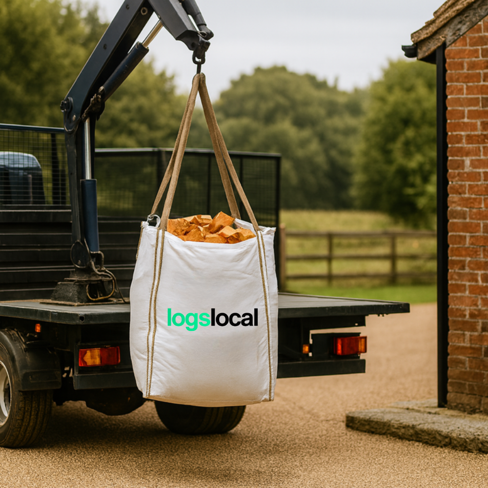 Logs Local Large Tonne Bag of Kiln Dried Hardwood Logs Dumpy Bag